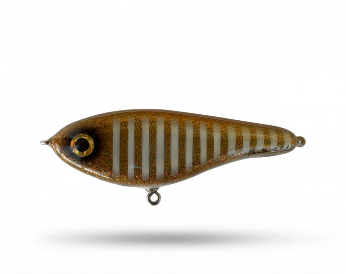 Brunnberg Lures Original Jerk - Pure Gold Tiger Stripes i gruppen Fiskedrag / Jerkbaits hos Örebro Fiske & Outdoor AB (BB Jerk Pure Gold Tiger)